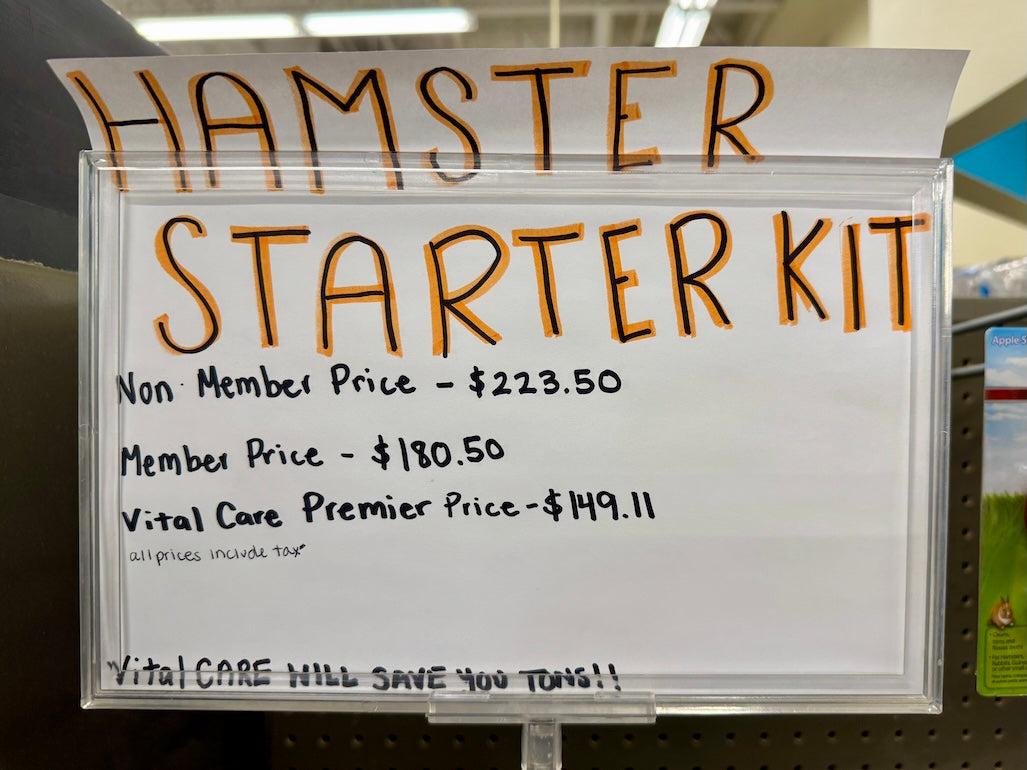 Hamster Starter Kit Promotional Sign