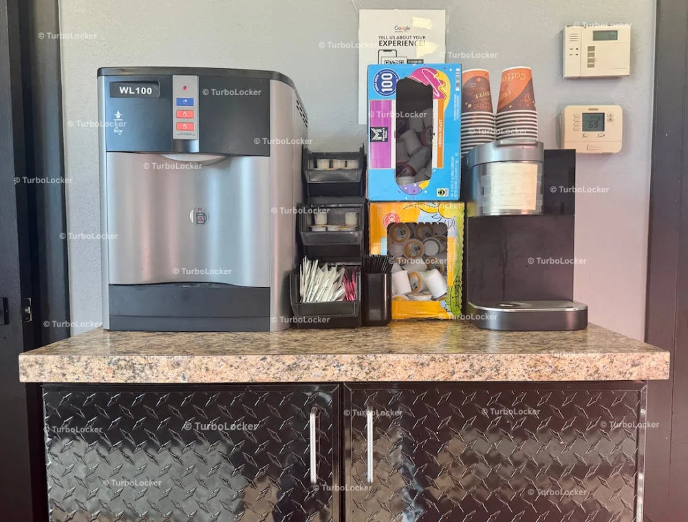 A Self Service Coffee Area At A Customer Waiting Room