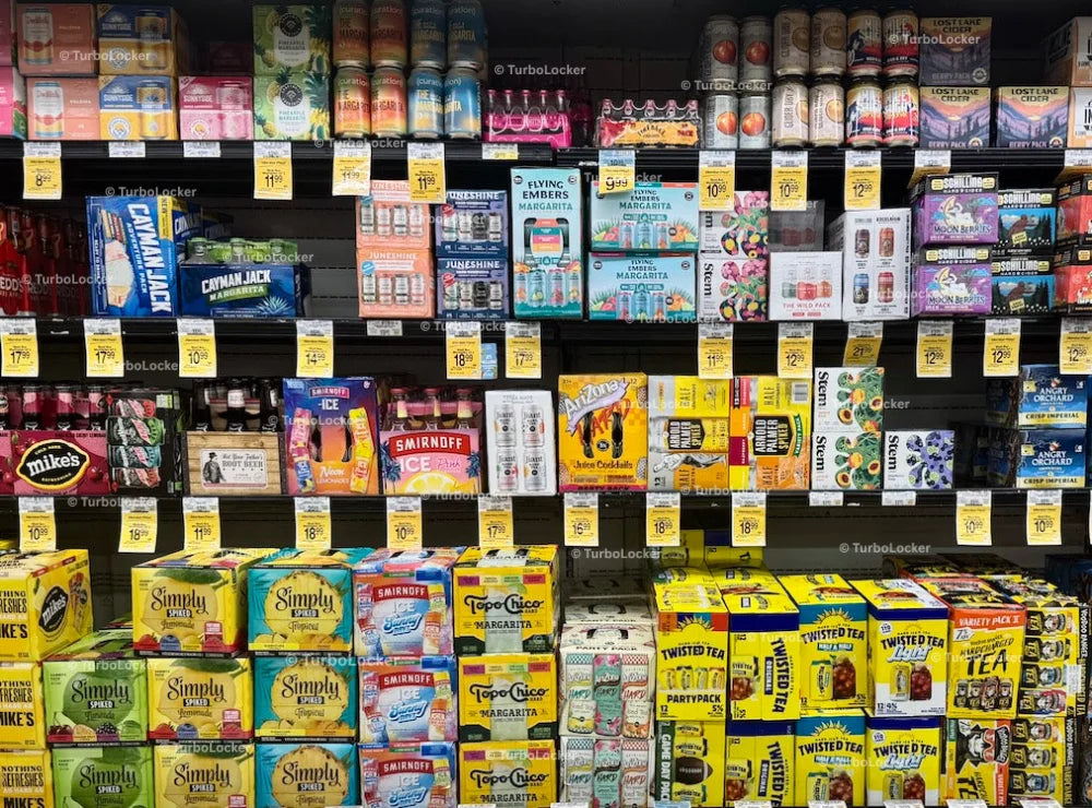 An Alcohol Fridge At A Safeway Grocery Store