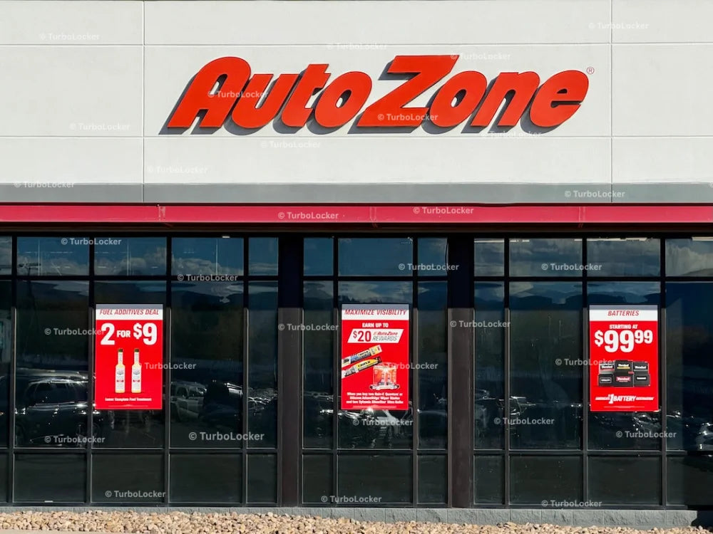 AutoZone Storefront With Promotional Posters