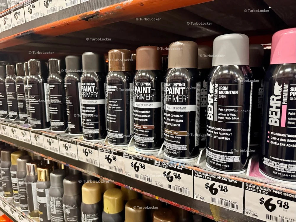Behr Spray Paints On A Shelf