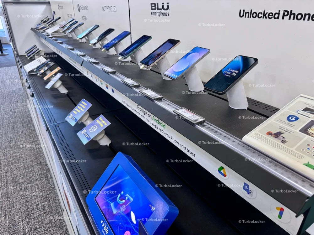 Blu and Motorola Smart Phone Display