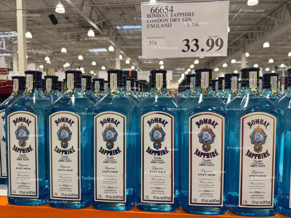 Bombay Sapphire Distilled London Dry Gin On A Shelf