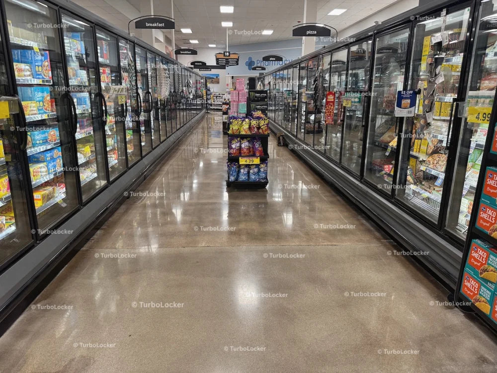 Breakfast Dessert Pizza Sandwich And Snack Isle At A Grocery Store