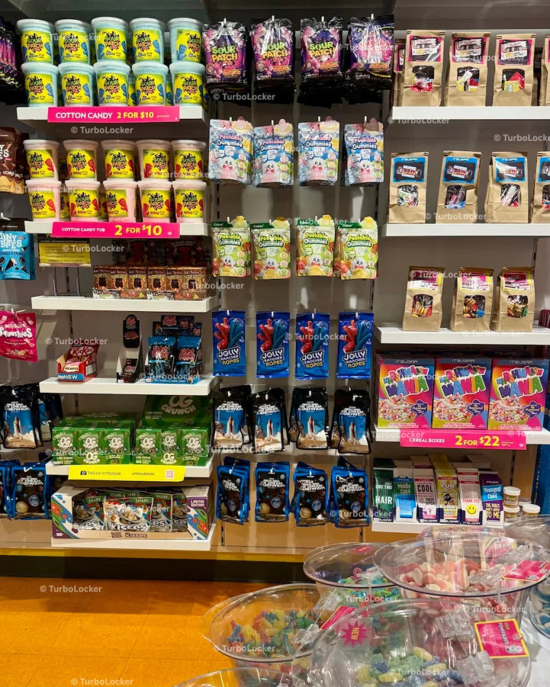 Candy On Wall Shelving At ITSugar Candy Store