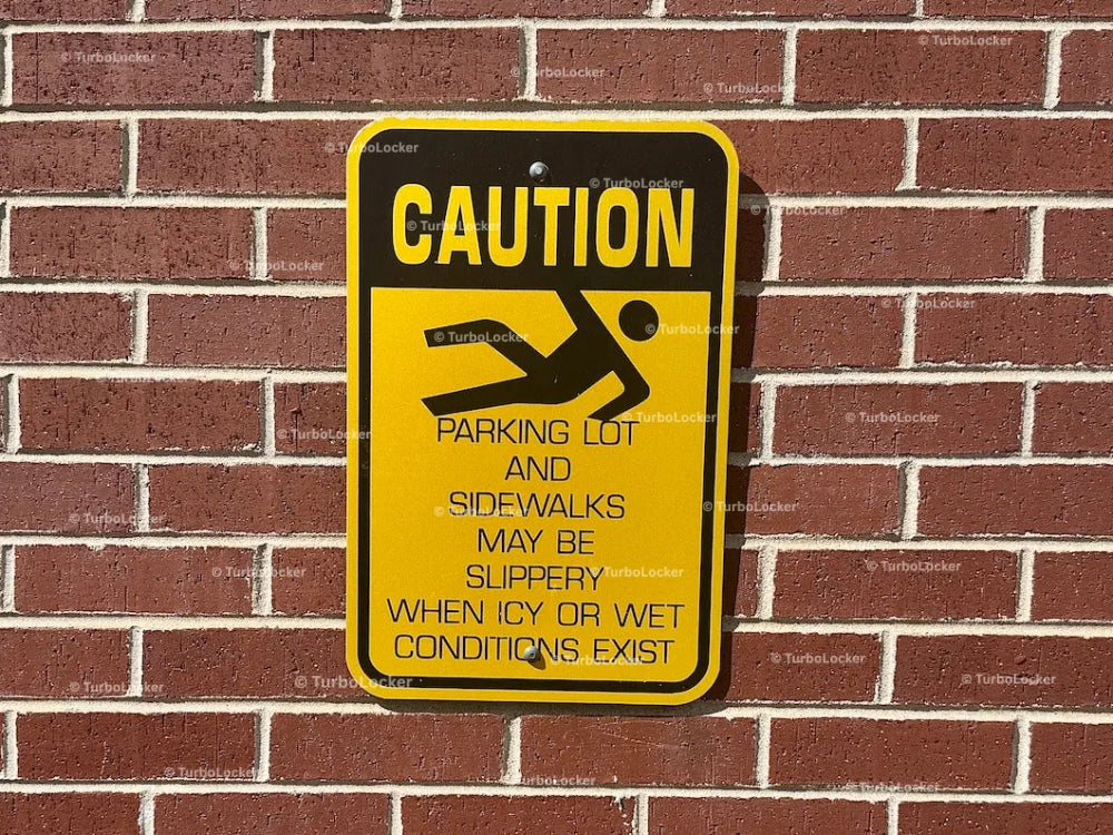Caution Ice Slippery Sign