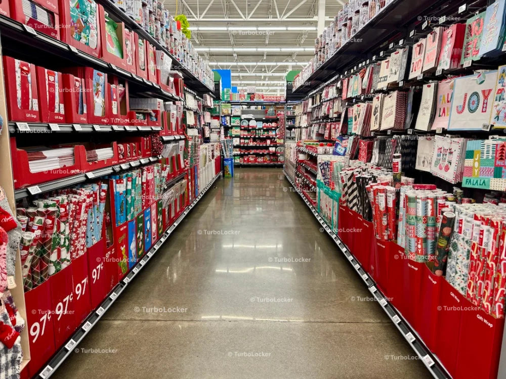 Christmas Supplies Isle At A Walmart Super Center