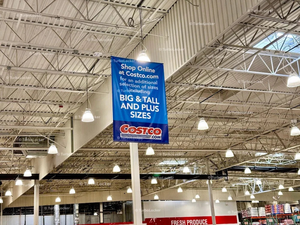 Costco Big And Tall Promotional Sign