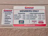 Costco Store Hours Exterior Sign