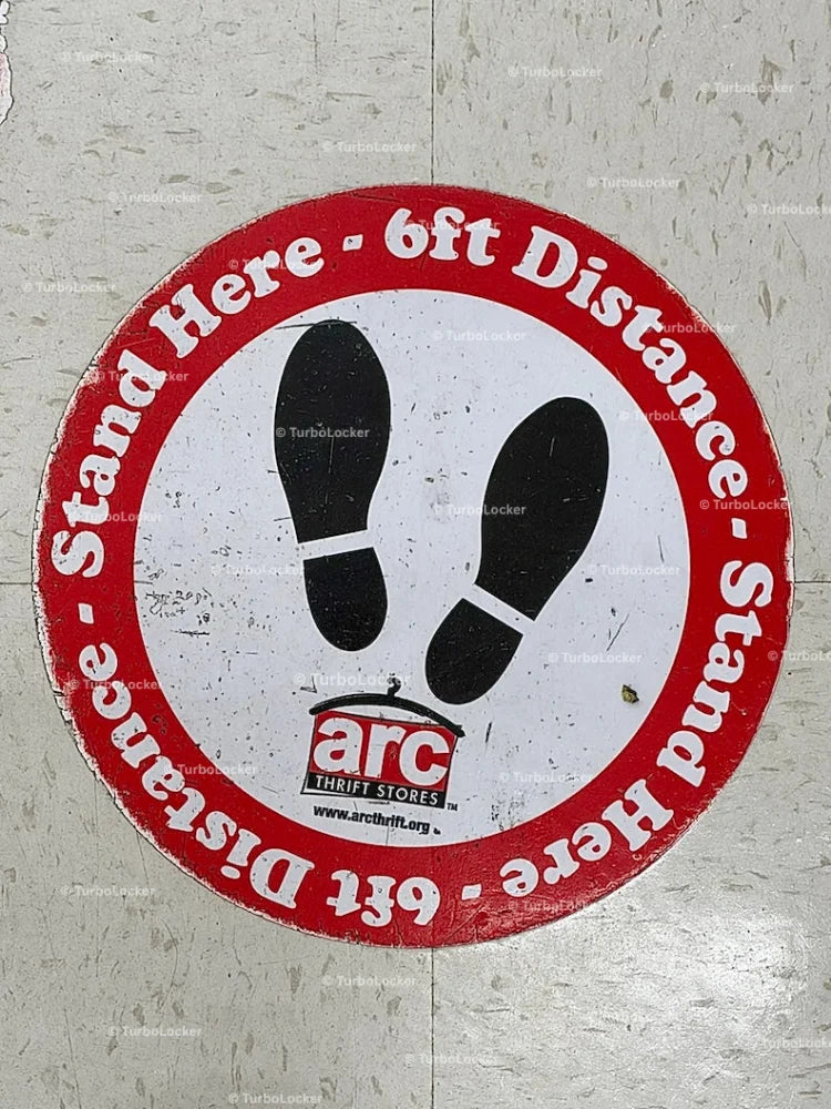 COVID Floor 6ft Social Distancing Queue Sign