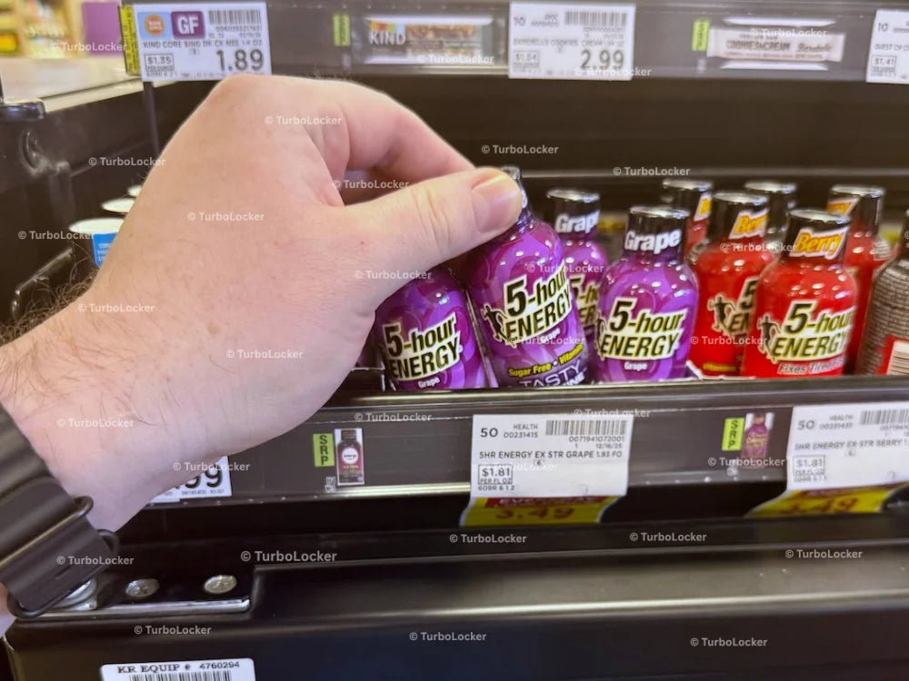 Customer Choosing 5 Hour Energy Drink
