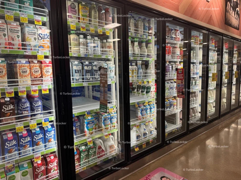 Dairy Drink Refrigerated Area At A Grocery Store