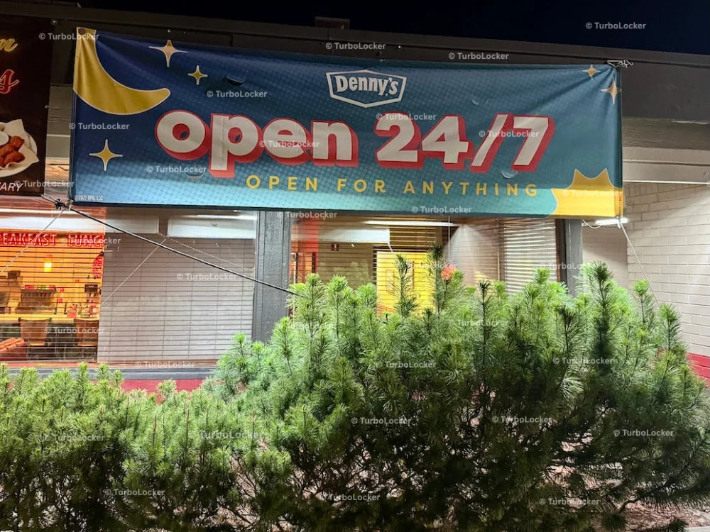 Dennys Diner Open 24-7 Exterior Banner