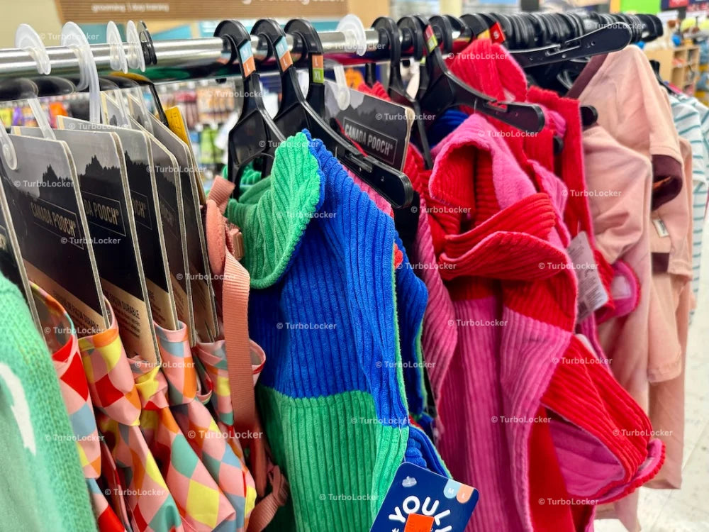 Dog Clothing On A Rack