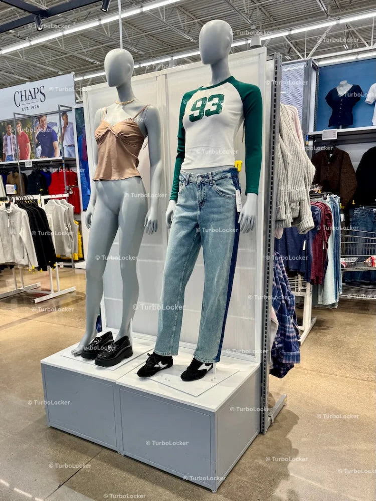 Female Mannequins On A Podium