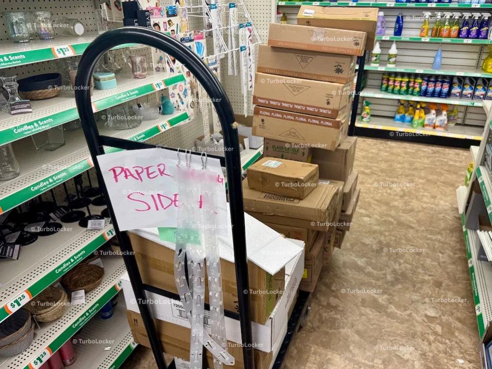 Floral Products In Boxes Waiting To Be Stocked