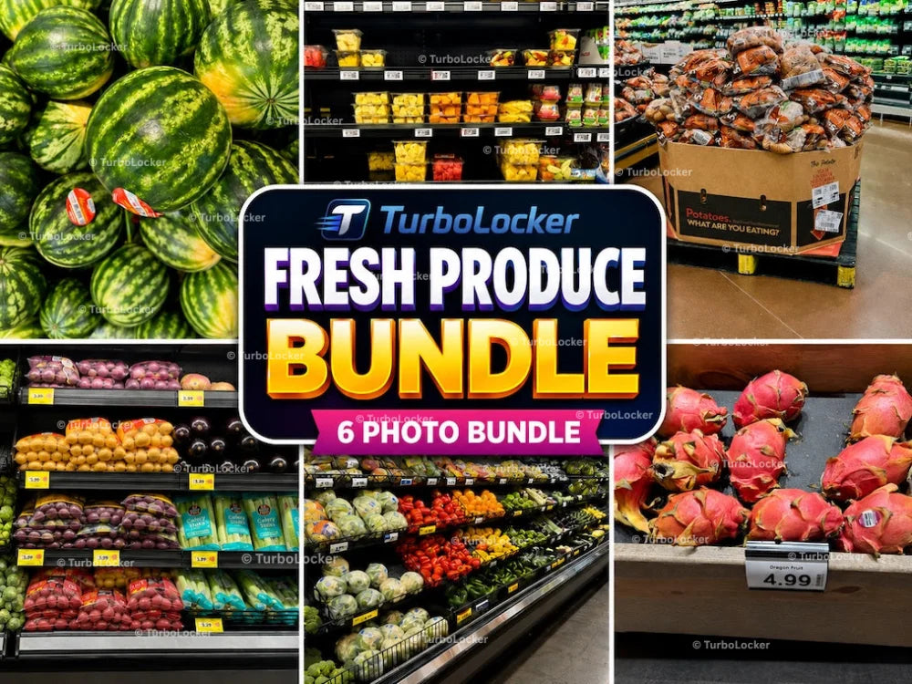 Fresh Produce Themed 6 Photo Retail Bundle