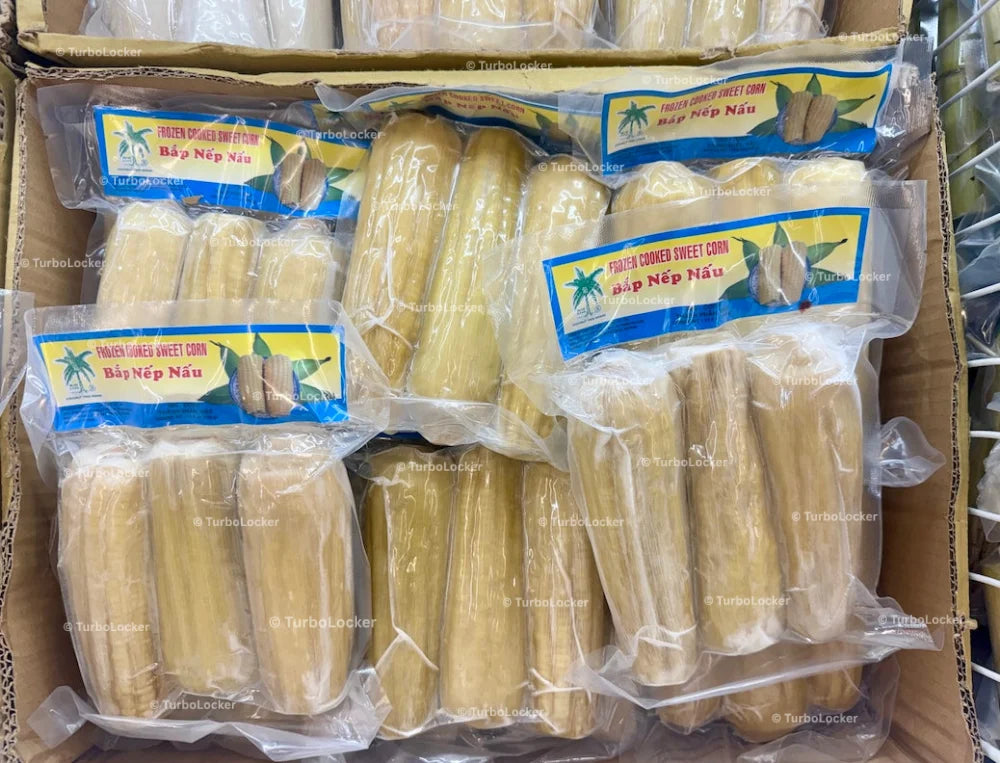 Frozen Cooked Sweet Corn At A Vietnamese Market