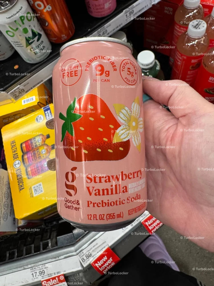 Good & Gather Strawberry Vanilla Prebiotic Soda