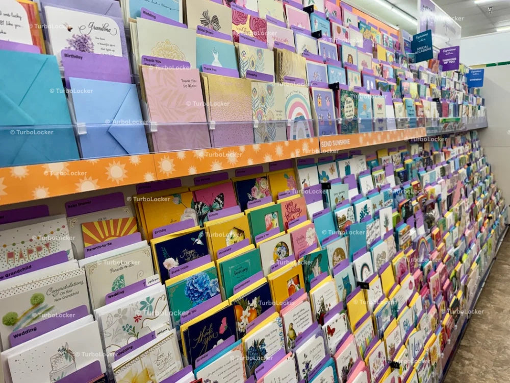 Greeting Card Display At A Dollar Store