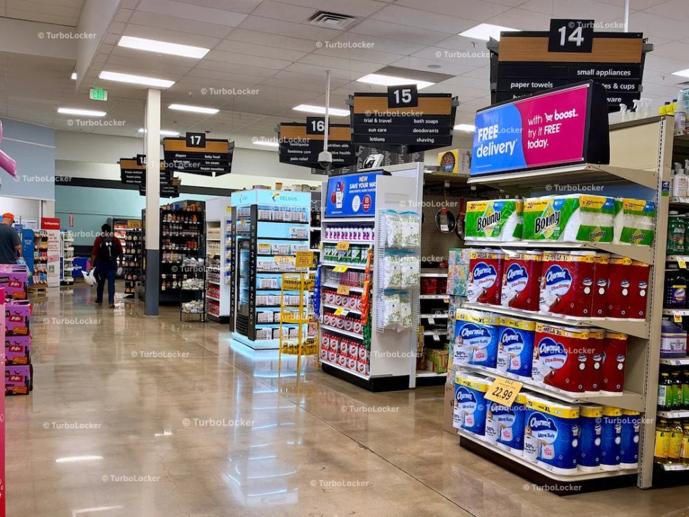 Grocery Store Aisles Wide Photo