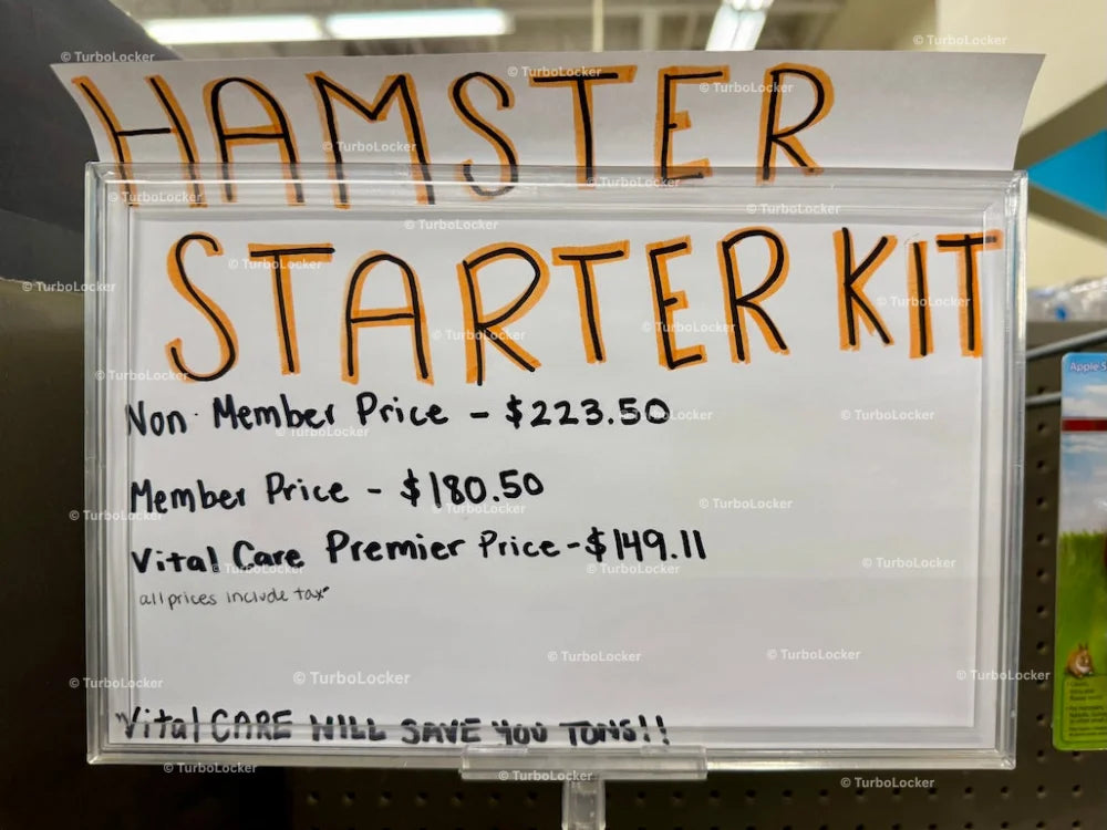Hamster Starter Kit Promotional Sign