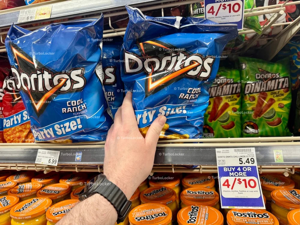 Hand Taking Doritos Cool Ranch Nacho Chips