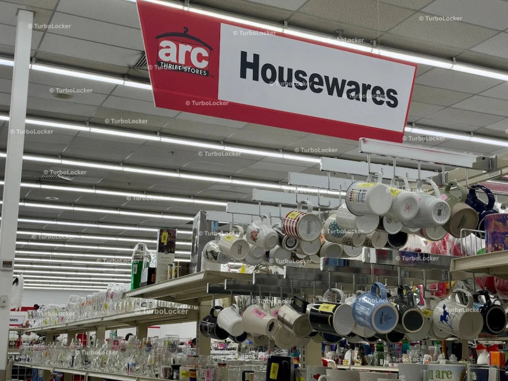Housewares Sign In A Thrift Store
