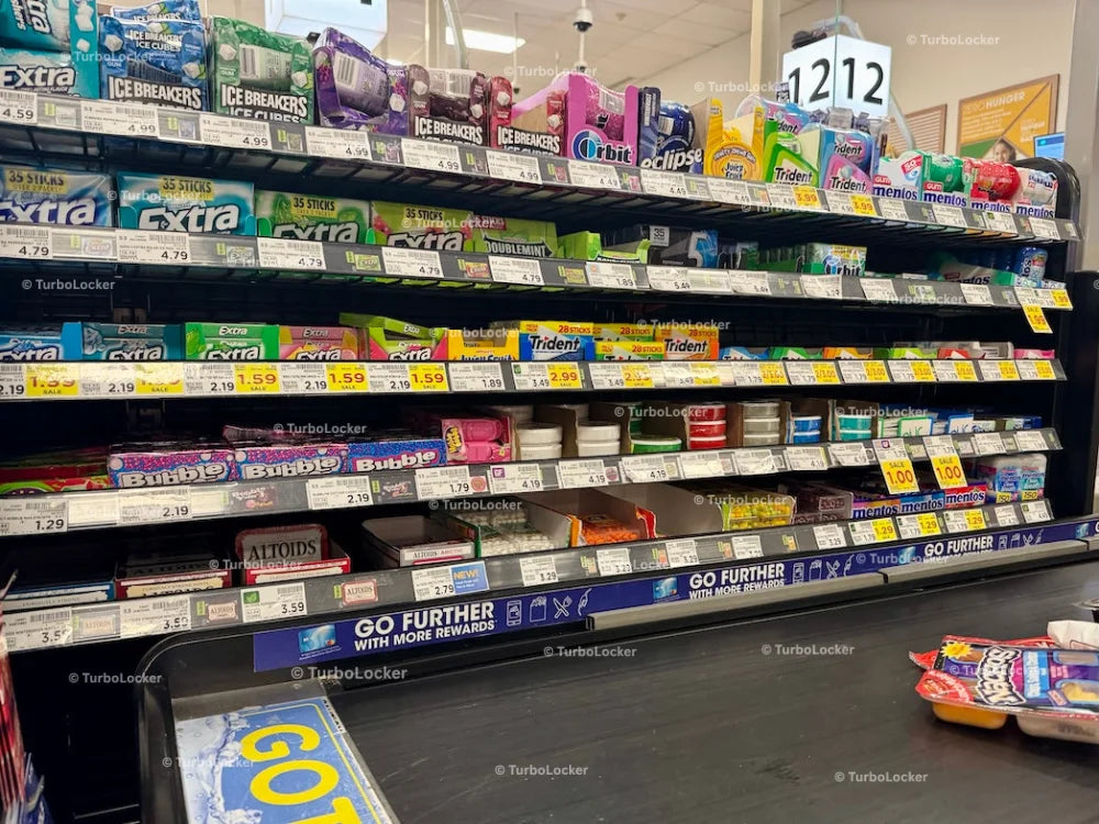 Impulse Buy Area Along A Checkout Conveyor Belt