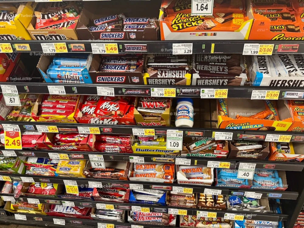 Impulse Buy Candy At A Grocery Checkout