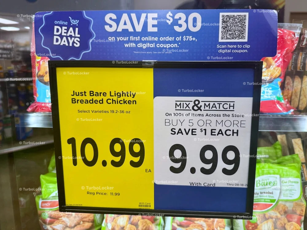 Just Bare Breaded Chicken Signage