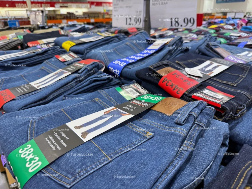 Kirkland Jeans On A Display Table
