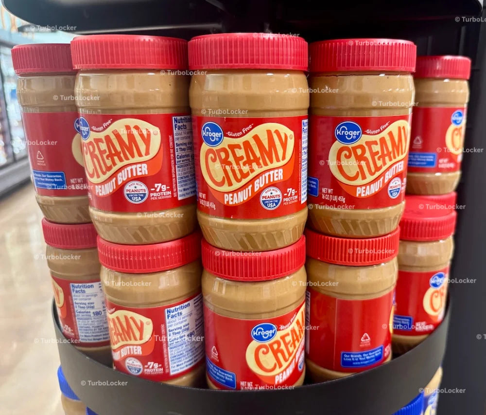 Kroger Gluten Free Creamy Peanut Butter Jars
