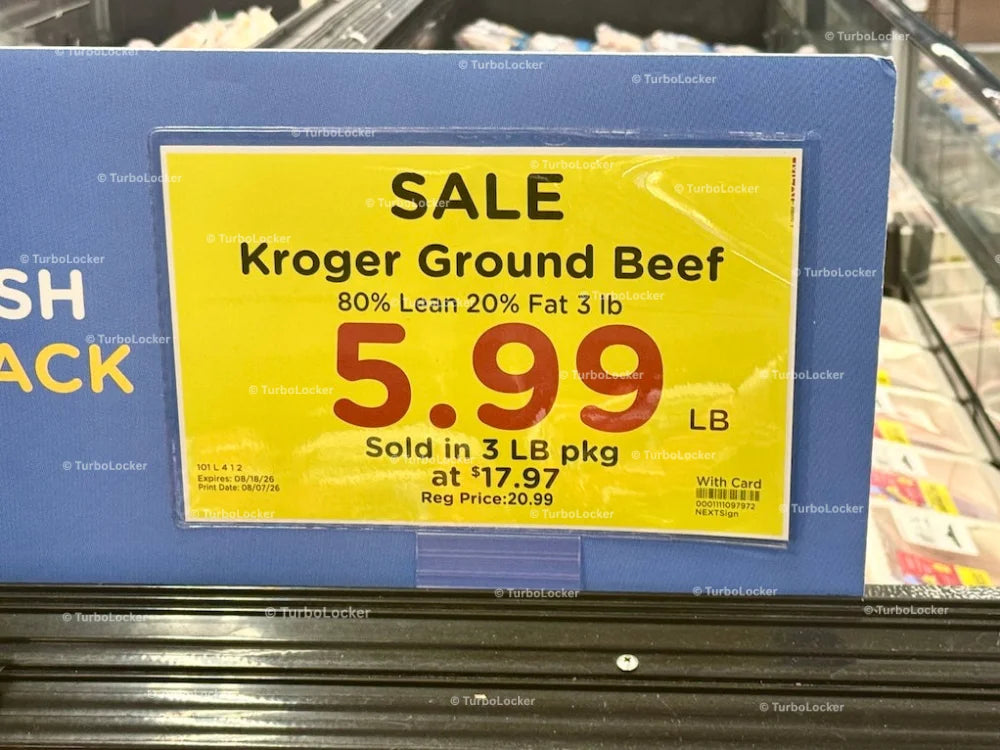Kroger Ground Beef Sale Sign