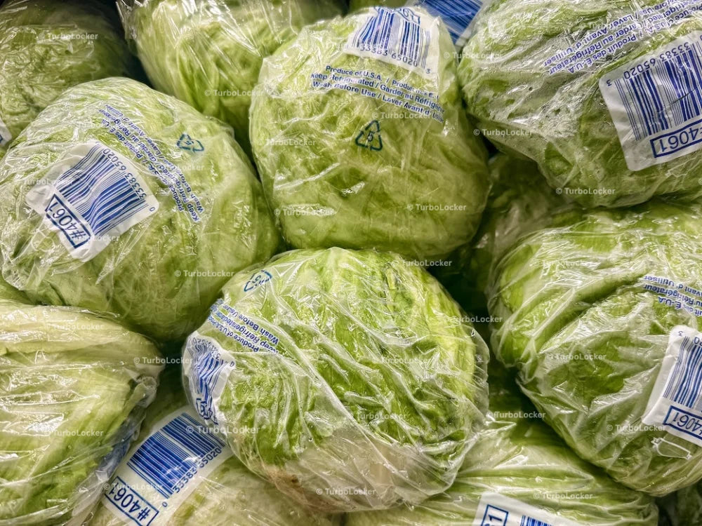 Lettuce Heads At A Grocery Store Produce Section