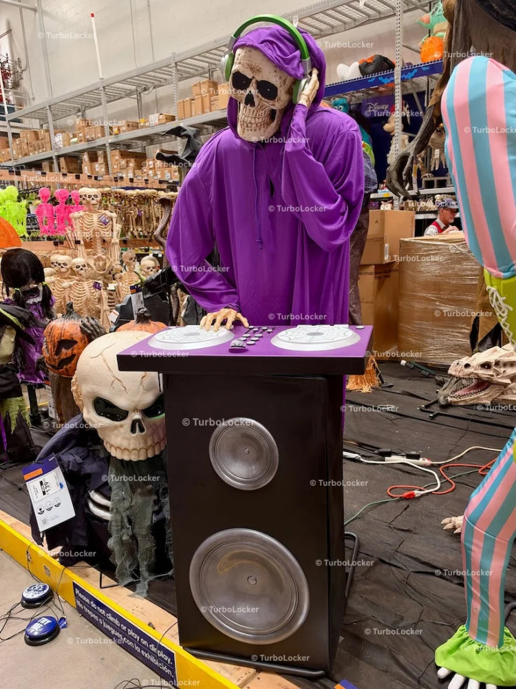Life Size DJ Skeleton Animatronic Halloween Prop