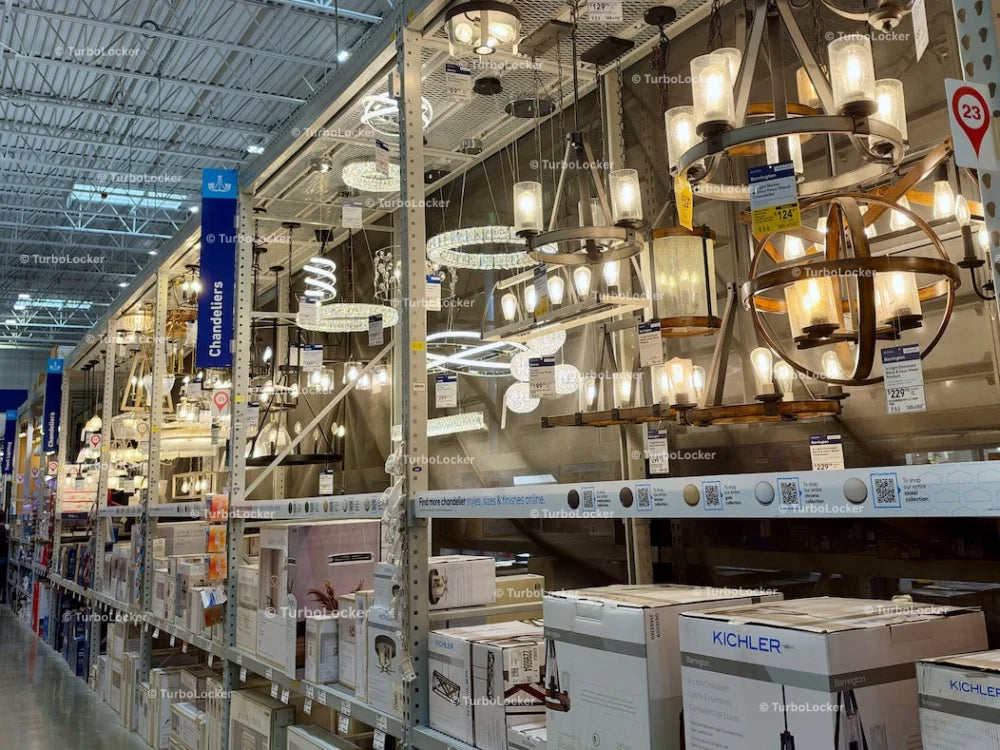 Lighting Display Aisle At A Home Improvement Store