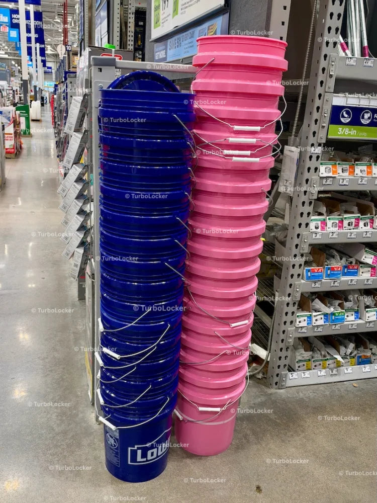 Lowes Blue And Pink Buckets