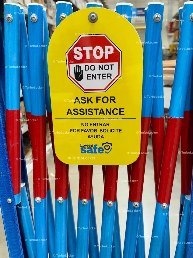 Lowes Safety Barrier Sign