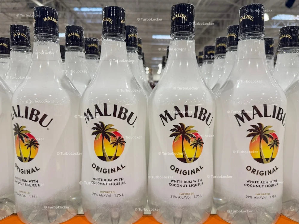 Malibu White Rum With Coconut Liqueur Bottles At A Costco