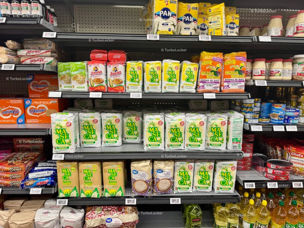 Maseca Products On Shelving At A Grocery Store