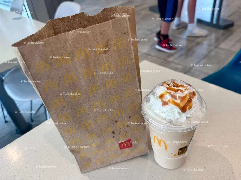 McDonald’s To Go Bag And Frappé