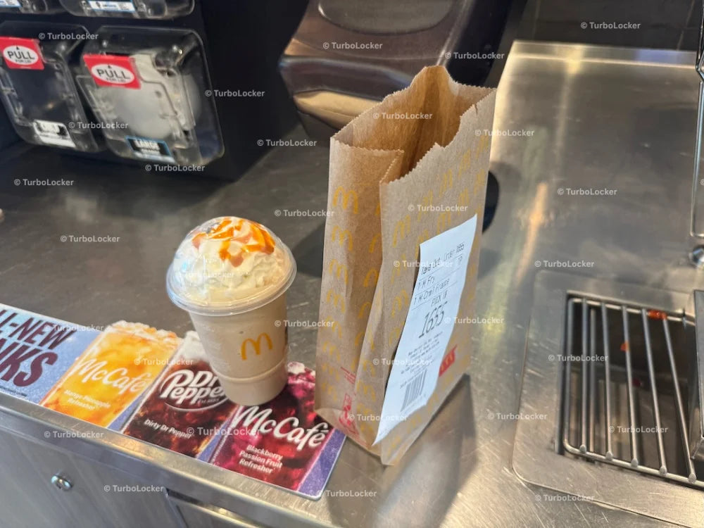 McDonald’s To Go Bag And Frappé