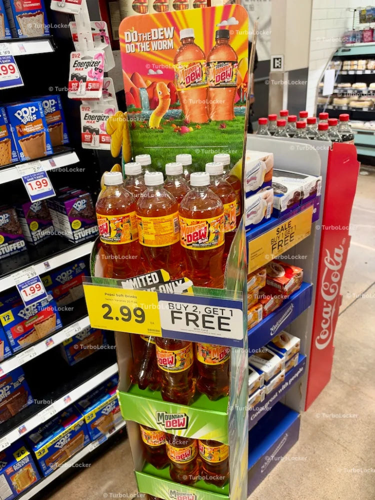 Mountain Dew Trolli Mango Pineapple Soda Display