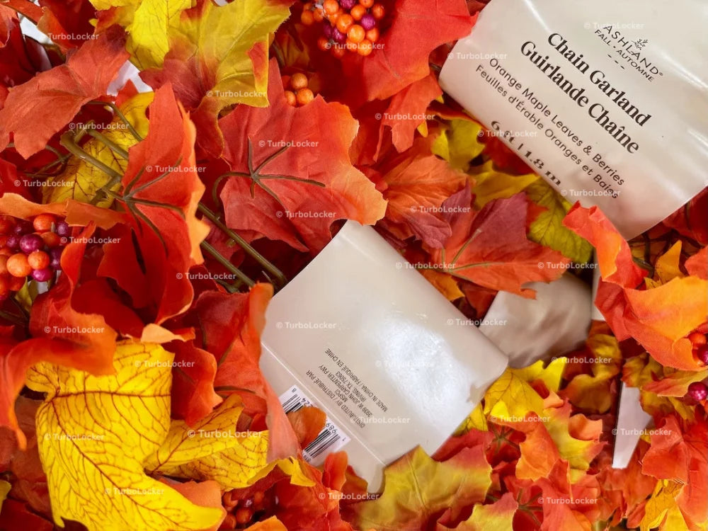Orange Maple Leaves & Berries Garland