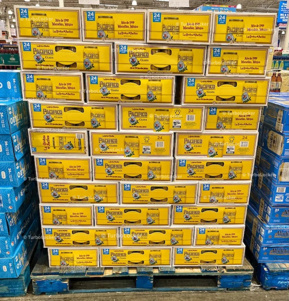 Pacifico Cerveza Beer Boxes Stacked At A Warehouse Store