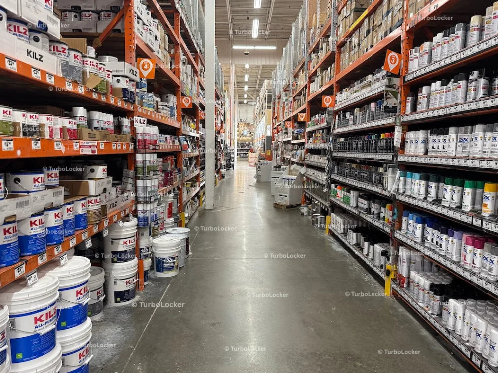 Paint Aisle At Home Depot