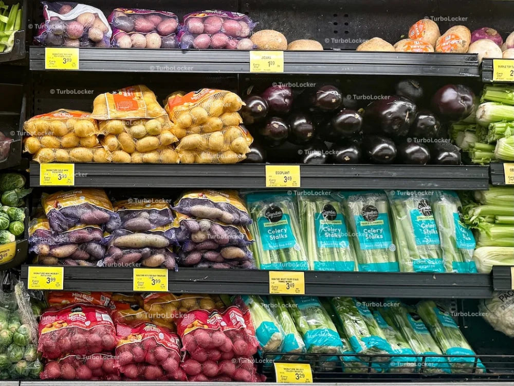 Produce Section Vegetable Shelf