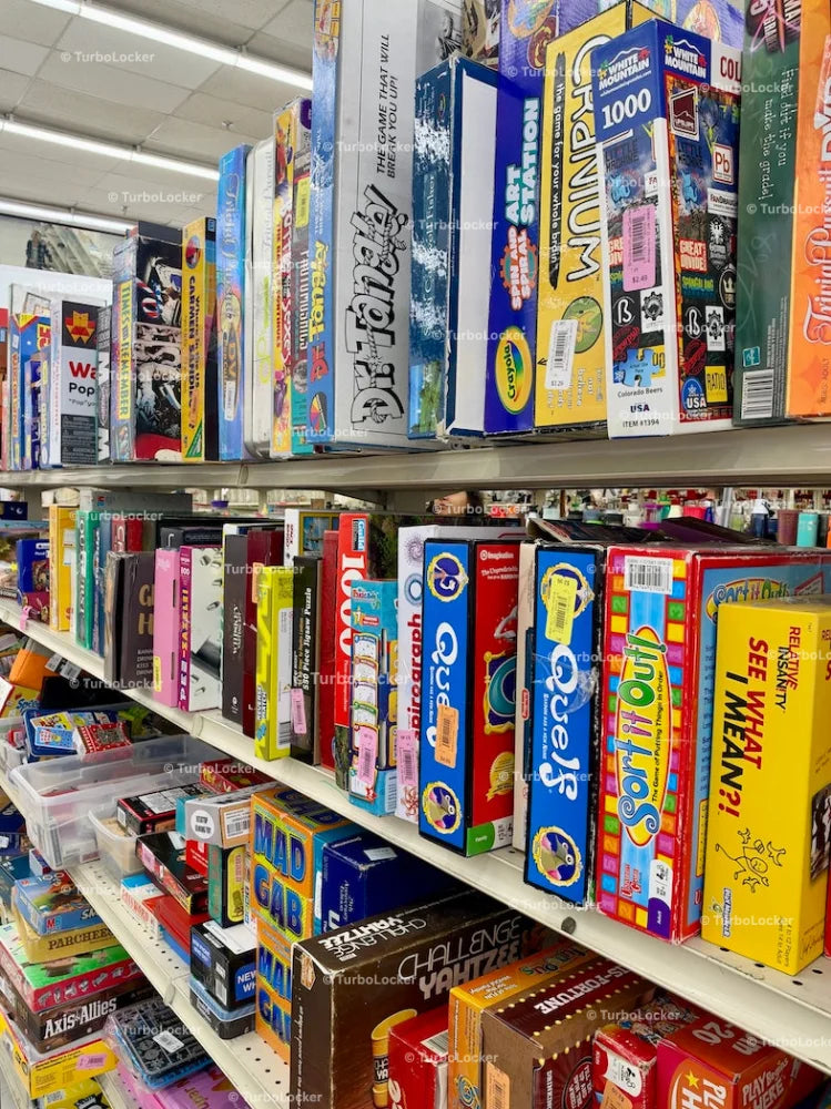 Puzzles And Games At A Thrift Store