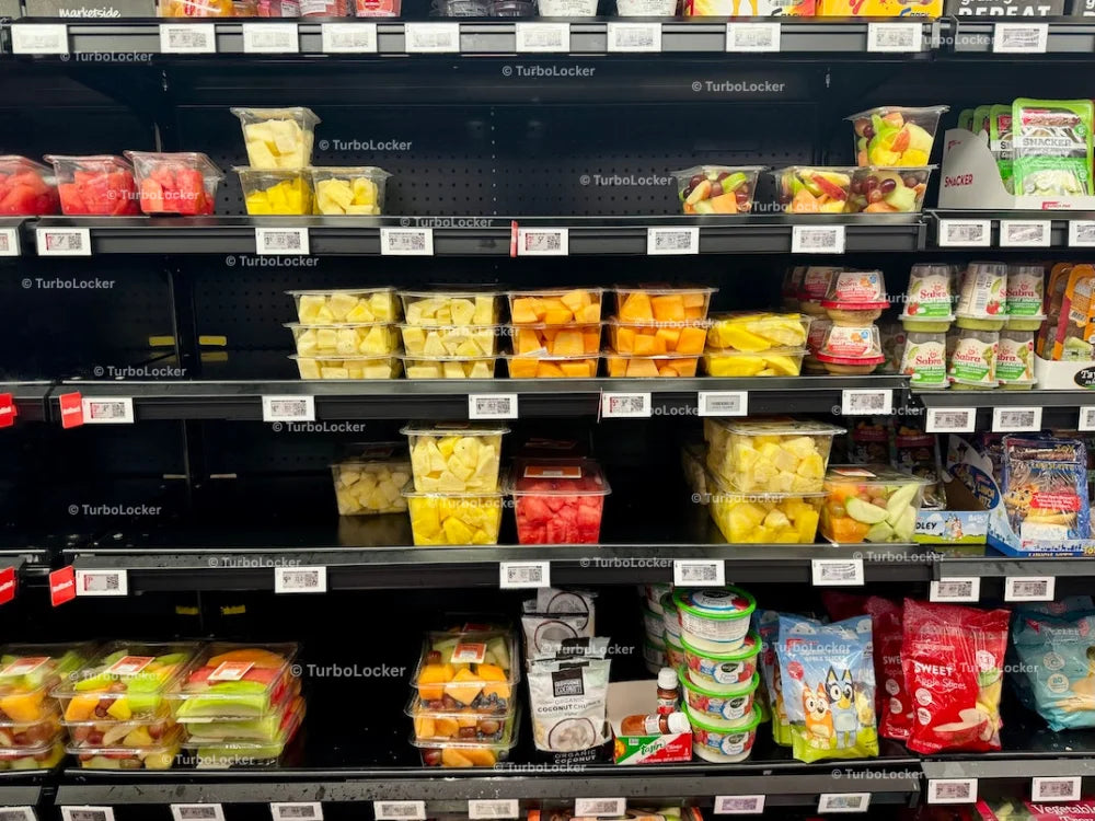 Ready To Eat Fresh Fruit Containers At A Grocery Store